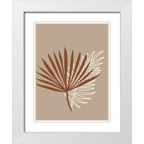Picante Palm White Modern Wood Framed Art Print with Double Matting by Keith, Jesse