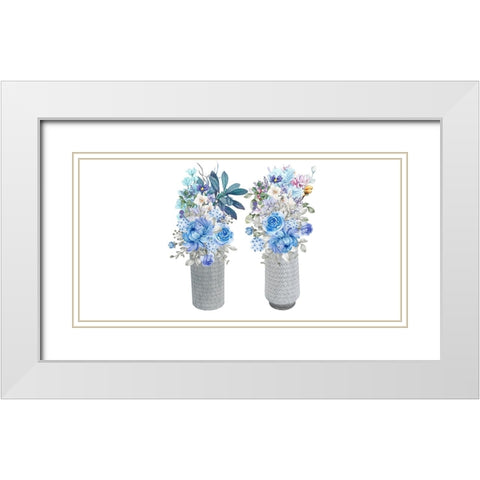 Flowers Of Infatuation White Modern Wood Framed Art Print with Double Matting by Keith, Jesse