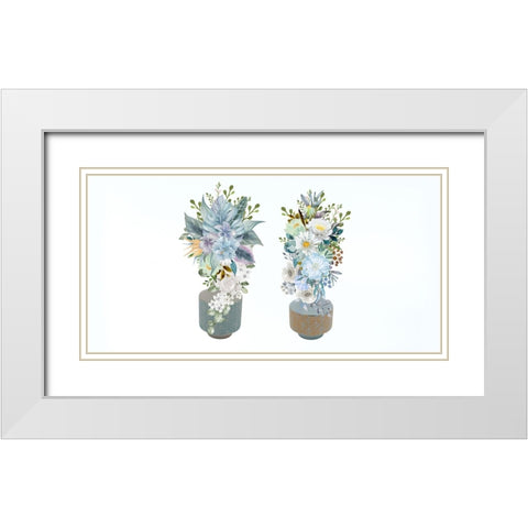 Spiritual Bloom 1 White Modern Wood Framed Art Print with Double Matting by Keith, Jesse