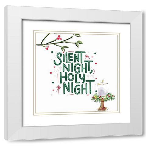 Holy Night White Modern Wood Framed Art Print with Double Matting by Keith, Jesse