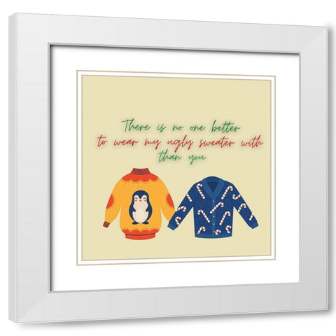 No One Better White Modern Wood Framed Art Print with Double Matting by Keith, Jesse