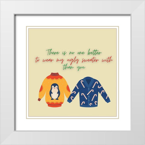 No One Better White Modern Wood Framed Art Print with Double Matting by Keith, Jesse