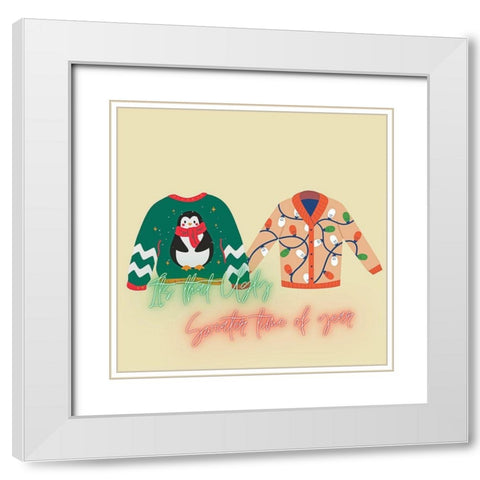Sweater Weather White Modern Wood Framed Art Print with Double Matting by Keith, Jesse