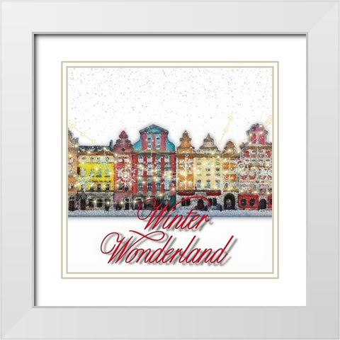 Winter Wonderland White Modern Wood Framed Art Print with Double Matting by Keith, Jesse