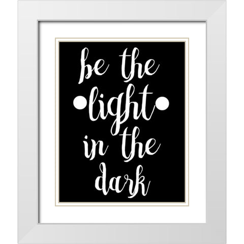 Light In The Dark White Modern Wood Framed Art Print with Double Matting by Matic, Jelena