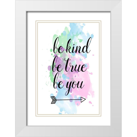 Be White Modern Wood Framed Art Print with Double Matting by Matic, Jelena