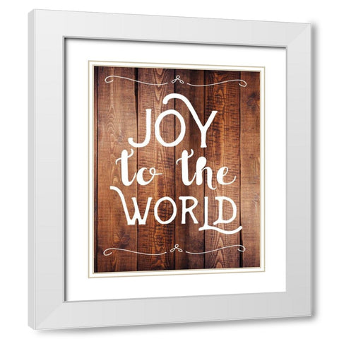 World Joy White Modern Wood Framed Art Print with Double Matting by Matic, Jelena