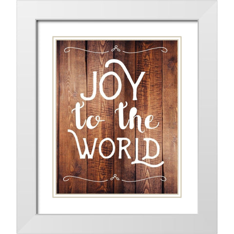 World Joy White Modern Wood Framed Art Print with Double Matting by Matic, Jelena
