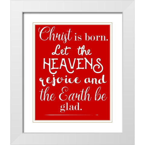Heaven White Modern Wood Framed Art Print with Double Matting by Matic, Jelena