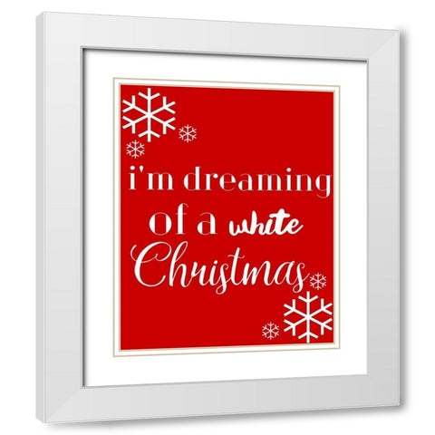 Christmas In Red White Modern Wood Framed Art Print with Double Matting by Matic, Jelena
