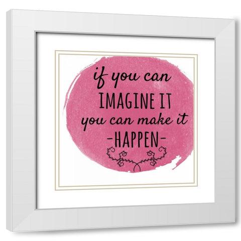 Imagine It White Modern Wood Framed Art Print with Double Matting by Matic, Jelena