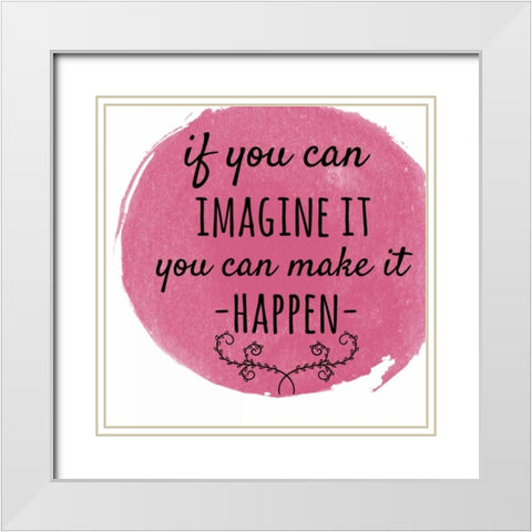 Imagine It White Modern Wood Framed Art Print with Double Matting by Matic, Jelena