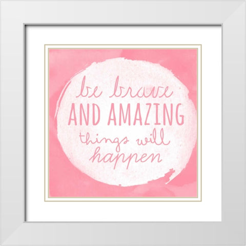 Amazing Things White Modern Wood Framed Art Print with Double Matting by Matic, Jelena