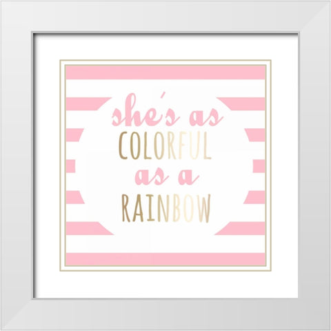 Yes She Is White Modern Wood Framed Art Print with Double Matting by Matic, Jelena