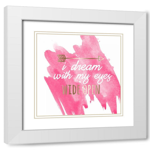 Dream Arrow White Modern Wood Framed Art Print with Double Matting by Matic, Jelena