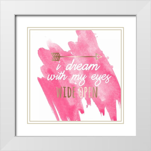 Dream Arrow White Modern Wood Framed Art Print with Double Matting by Matic, Jelena