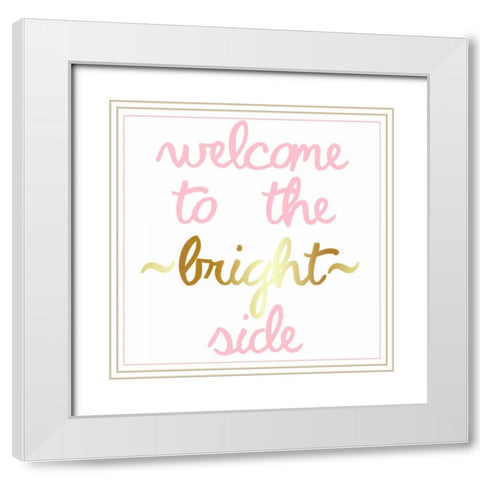 Bright Side White Modern Wood Framed Art Print with Double Matting by Matic, Jelena