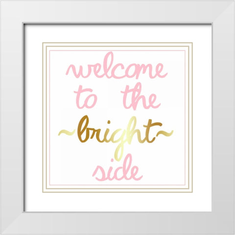 Bright Side White Modern Wood Framed Art Print with Double Matting by Matic, Jelena