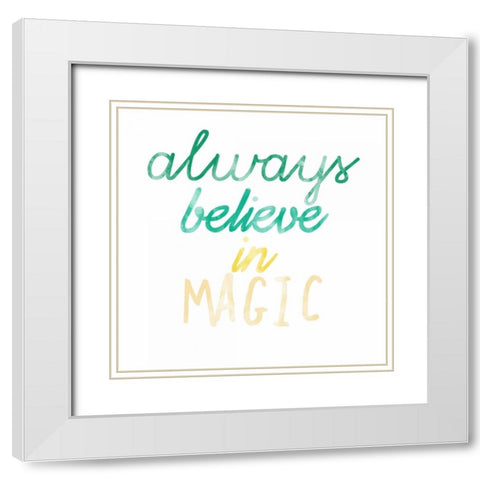 Magical Belief White Modern Wood Framed Art Print with Double Matting by Matic, Jelena