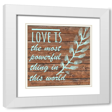 This World White Modern Wood Framed Art Print with Double Matting by Matic, Jelena