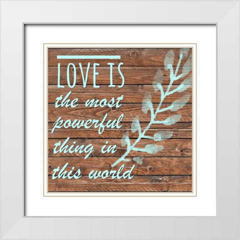 This World White Modern Wood Framed Art Print with Double Matting by Matic, Jelena