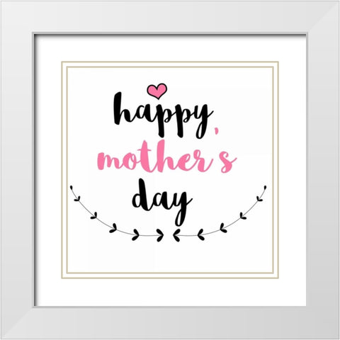 Mothers Day Necklace White Modern Wood Framed Art Print with Double Matting by Matic, Jelena