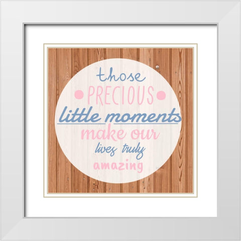 Precious Moments White Modern Wood Framed Art Print with Double Matting by Matic, Jelena