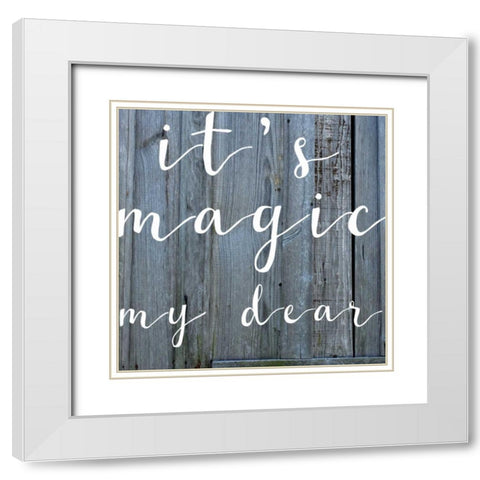 Its Magic White Modern Wood Framed Art Print with Double Matting by Matic,Jelena