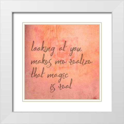 Looking At You White Modern Wood Framed Art Print with Double Matting by Matic,Jelena