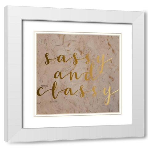 Sassy and Classy White Modern Wood Framed Art Print with Double Matting by Matic,Jelena