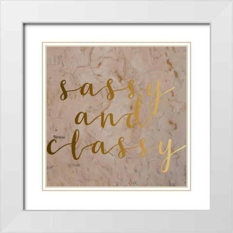 Sassy and Classy White Modern Wood Framed Art Print with Double Matting by Matic,Jelena