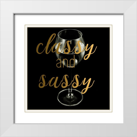 Classy And Sassy Wine White Modern Wood Framed Art Print with Double Matting by Matic,Jelena