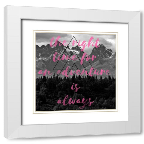 The Right Time White Modern Wood Framed Art Print with Double Matting by Matic,Jelena
