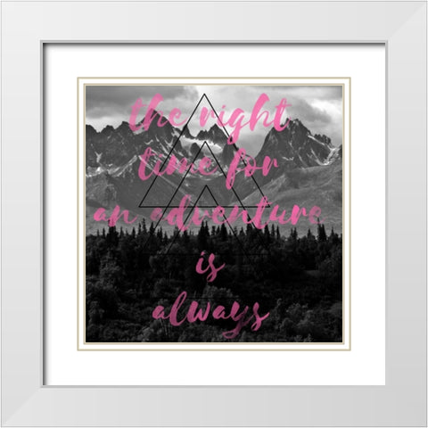 The Right Time White Modern Wood Framed Art Print with Double Matting by Matic,Jelena