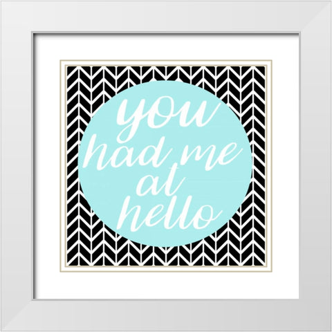 At Hello Arrows White Modern Wood Framed Art Print with Double Matting by Matic,Jelena