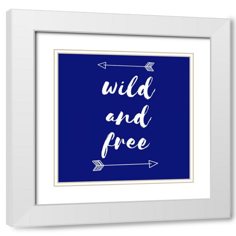 Wild and Free White Modern Wood Framed Art Print with Double Matting by Matic,Jelena