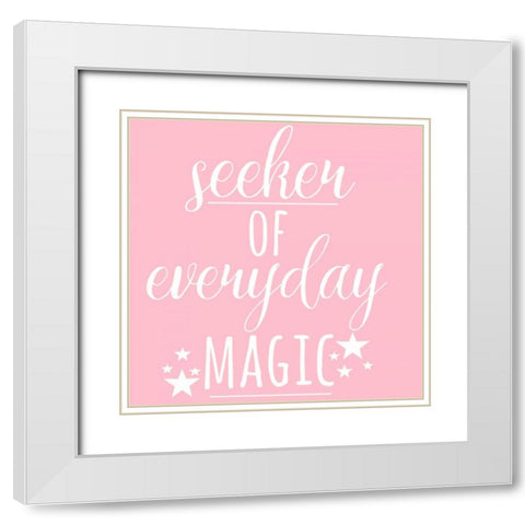 Seeker Of Magic White Modern Wood Framed Art Print with Double Matting by Matic,Jelena