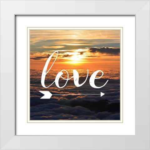 Insta Love White Modern Wood Framed Art Print with Double Matting by Matic,Jelena