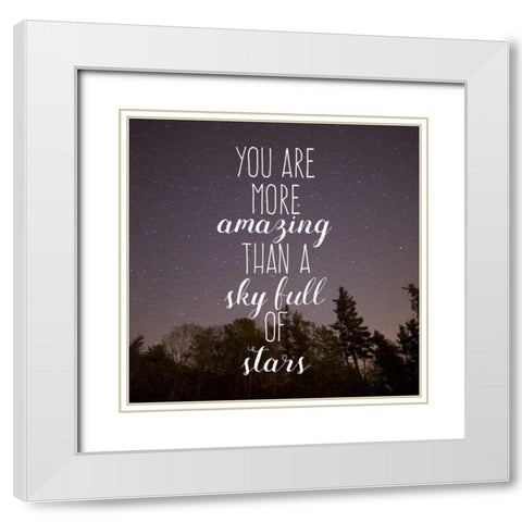 Insta You Are More White Modern Wood Framed Art Print with Double Matting by Matic,Jelena