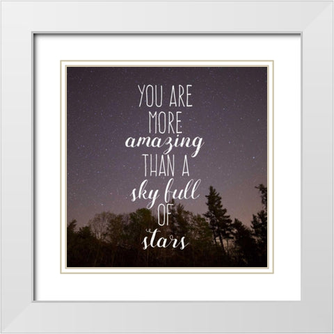 Insta You Are More White Modern Wood Framed Art Print with Double Matting by Matic,Jelena