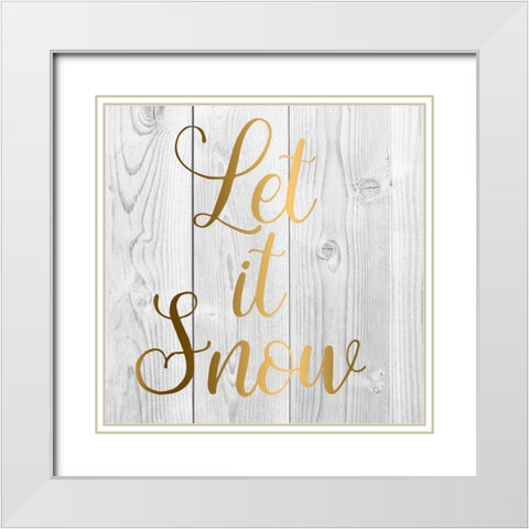 Snow White Modern Wood Framed Art Print with Double Matting by Matic, Jelena