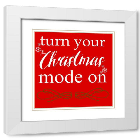 Mode White Modern Wood Framed Art Print with Double Matting by Matic, Jelena