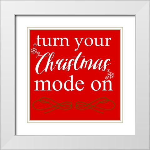 Mode White Modern Wood Framed Art Print with Double Matting by Matic, Jelena