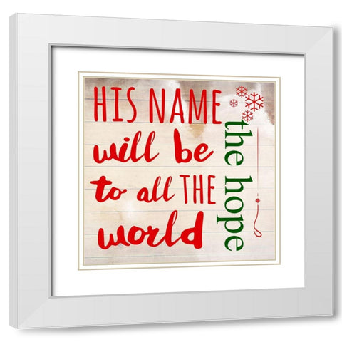 The Hope White Modern Wood Framed Art Print with Double Matting by Matic, Jelena