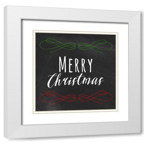 Merry White Modern Wood Framed Art Print with Double Matting by Matic, Jelena