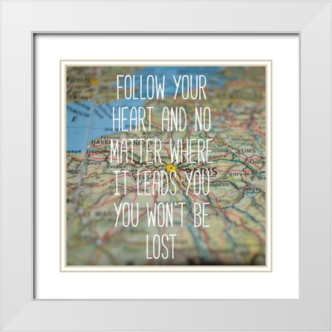 World White Modern Wood Framed Art Print with Double Matting by Matic, Jelena