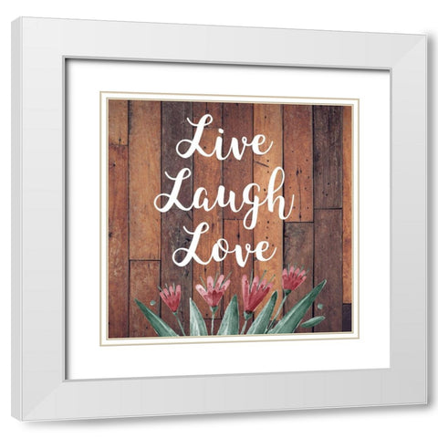 LLL White Modern Wood Framed Art Print with Double Matting by Matic, Jelena
