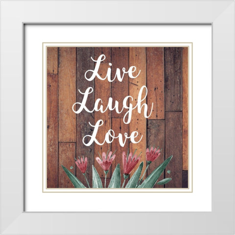 LLL White Modern Wood Framed Art Print with Double Matting by Matic, Jelena