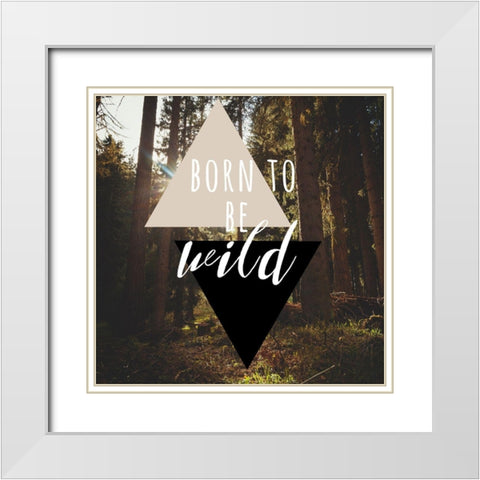 Born To Be Wild 38 White Modern Wood Framed Art Print with Double Matting by Matic, Jelena