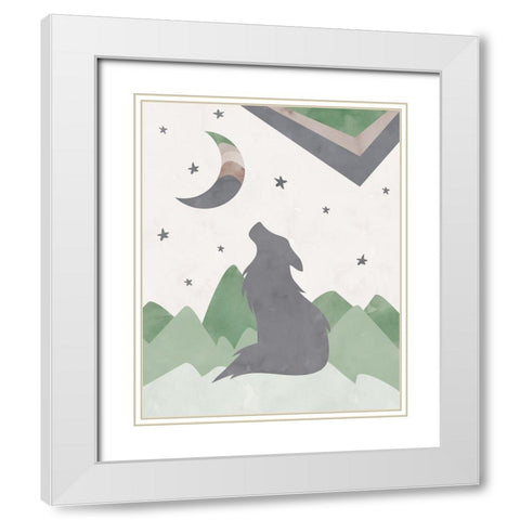 BlackWolf_Print White Modern Wood Framed Art Print with Double Matting by McCully, Jennifer